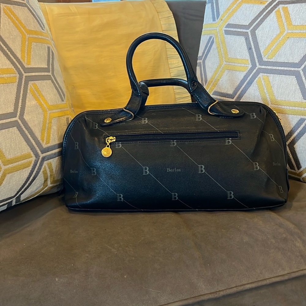 Vintage Berle Black Women's Doctors Bag All high end leather and brass hardware